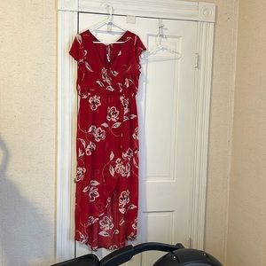 Red floral Maurice's dress szXL